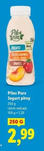 Lidl Jogurt brzoskwinia-banan-owies Pilos Pure oferta