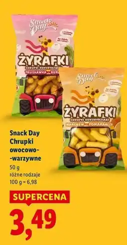 Lidl Chrupki żyrafki truskawka Snack Day oferta