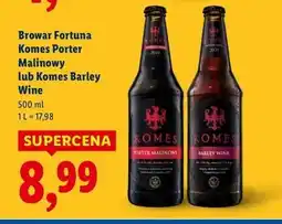 Lidl Piwo Komes Barley Wine oferta