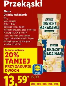 Lidl Orzechy makadamia prażone i solone Alesto oferta