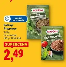 Lidl Zioła toskańskie Kotanyi oferta