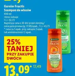 Lidl Szampon wzmacniający z ekstraktem olejku owoców amli Garnier Fructis Goodbye Damage oferta