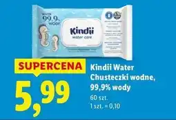 Lidl Chusteczki water care Cleanic Kindii oferta