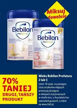 Lidl Mleko 3 Bebilon Profutura Duo Biotik oferta