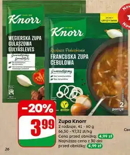 Dino Zupa Knorr (Węgierska zupa gulaszowa, Francuska zupa cebulowa) oferta