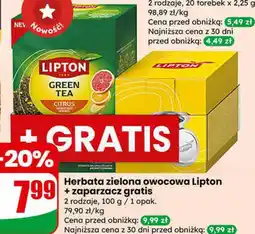 Dino Herbata zielona owocowa + zaparzacz gratis oferta