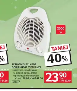 Selgros Termowentylator Esperanza oferta