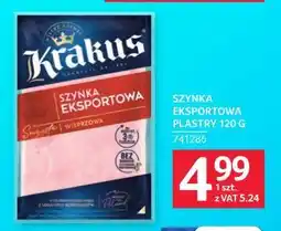 Selgros Szynka eksportowa plast. 120g Krakus oferta