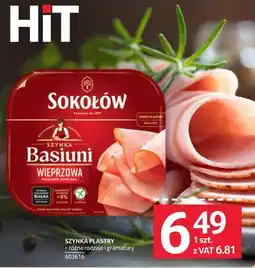 Selgros Sokołów Szynka plastry oferta