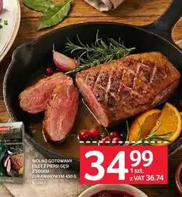 Selgros Wolno gotowany filet z piersi gęsi z sosem żurawinowym oferta