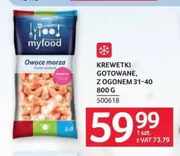 Selgros Myfood - Krewetki gotowane, z ogonem 31-40 oferta