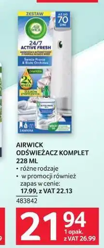 Selgros Airwick Odświeżacz komplet oferta