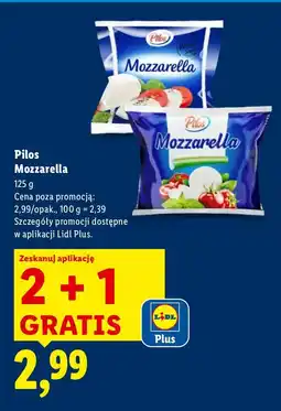 Lidl Ser Mozzarella Pilos oferta