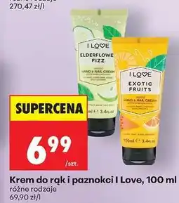Biedronka Krem do rąk i paznokci I Love, 100 ml oferta