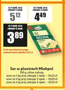 Auchan Ser w plastrach Mlekpol (Gouda) oferta