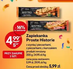 Żabka Zapiekanka Proste Historie z szynką i pieczarkami, z pieczarkami, z kurczakiem oferta