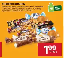 Stokrotka Cukierki Milky Splash Toffee, Konafetto Bianco, Krock z karmelem i orzechami, Candy nougat&caramel oferta
