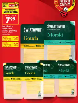Biedronka Światowid Ser plastry Gouda 2x250g/500g oferta