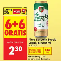 Biedronka Piwo Zatecky Svetly Lezak oferta