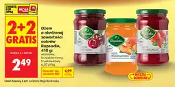 Biedronka Dżem o obniżonej zawartości cukrów Rapsodia, 410 g (wiśniowy, brzoskwiniowy, truskawkowy) oferta