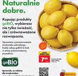 Biedronka Cytryna Go Bio, opak oferta