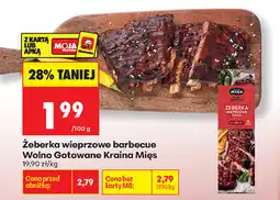Biedronka Żeberka wieprzowe barbecue Wolno Gotowane Kraina Mięs oferta