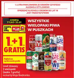 Biedronka Wielopaki Piwa w puszkach oferta