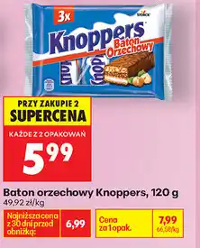 Biedronka Baton orzechowy Knoppers, 120 g (przy zakupie 2 opakowań) oferta