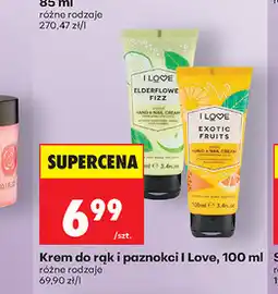 Biedronka Krem do rąk i paznokci I Love oferta