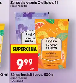 Biedronka Sól do kąpieli I Love oferta