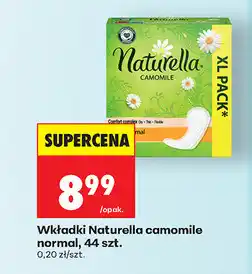 Biedronka Wkładki Naturella camomile normal, 44 szt oferta