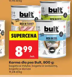 Biedronka Karma dla psa Bult, 800 g: Rich in Turkey, Rich in Beef, Rich in Cod oferta