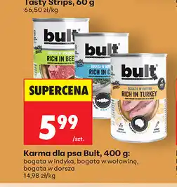 Biedronka Karma dla psa Bult, 400 g: bogata w indyka, bogata w wołowinę, bogata w dorsza oferta