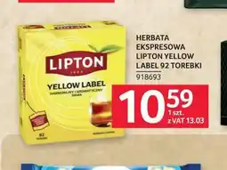 Selgros Lipton Yellow Label herbata ekspresowa 92 torebki oferta