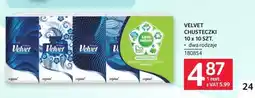 Selgros Velvet Chusteczki 10x10 szt oferta