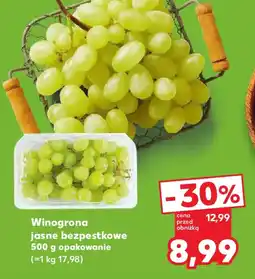 Kaufland Winogrona jasne bezpestkowe oferta