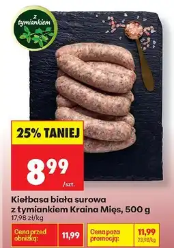 Biedronka Kiełbasa biała surowa z tymiankiem oferta