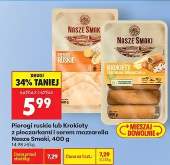 Biedronka Krokiety z pieczarkami i serem mozzarella Nasze Smaki oferta