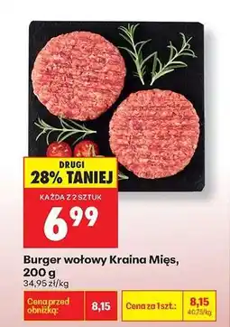 Biedronka Burger wołowy Kraina Mięs 200 g oferta