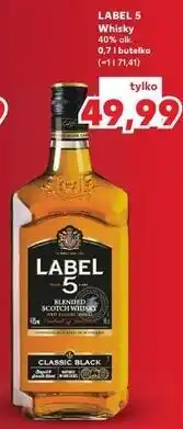 Kaufland LABEL 5 Whisky 40% alk. 0,7l butelka oferta