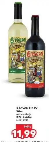 Kaufland 6 TACAS TINTO Wino oferta