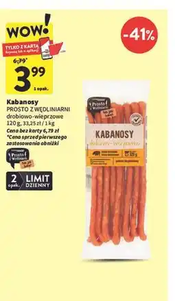 Intermarche Kabanosy drobiowo-wieprzowe Intermarche Prosto Z Wędliniarni oferta