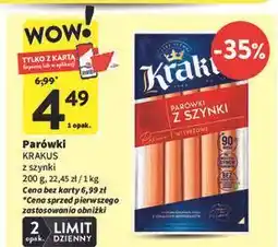 Intermarche Parówki z szynki Krakus Animex oferta