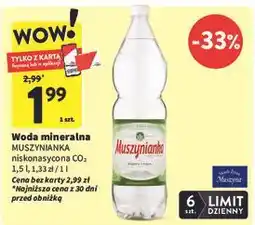 Intermarche Woda niskonasycona Muszynianka oferta