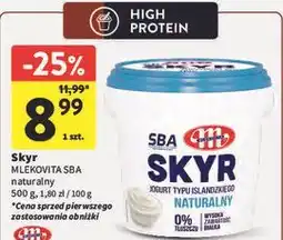 Intermarche Jogurt naturalny Mlekovita Sba Skyr oferta