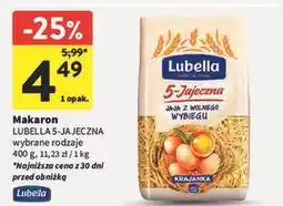 Intermarche Makaron krajanka 5-jajeczny z jaj wolnego wybiegu Lubella oferta