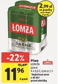 Intermarche Piwo Łomża Jasne (Dawniej Export) oferta