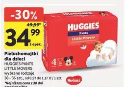 Intermarche Pieluchomajtki rozm. 4 Huggies Little Movers oferta