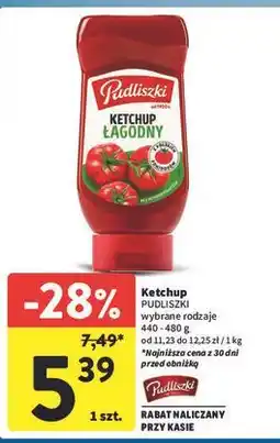 Intermarche Ketchup łagodny Pudliszki oferta