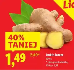 Lidl Imbir, luzem oferta